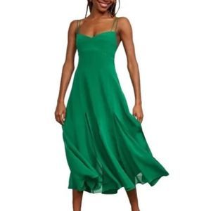 La Ligne Green Midi Dress